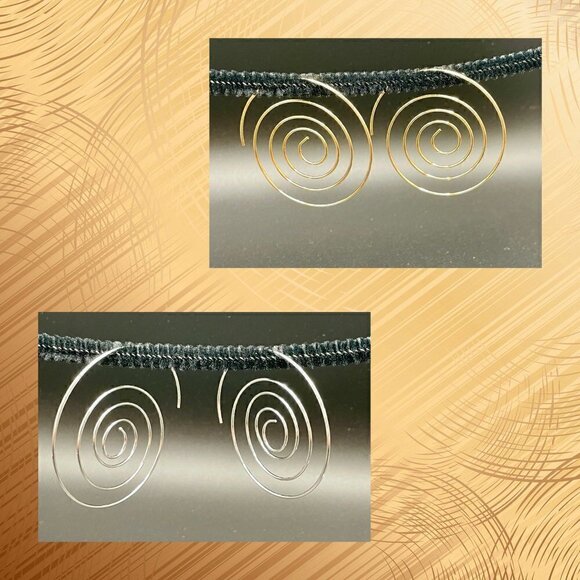 Silver Tone Multi Spiral Earrings in Silver #1242silver - Picture 3 of 8